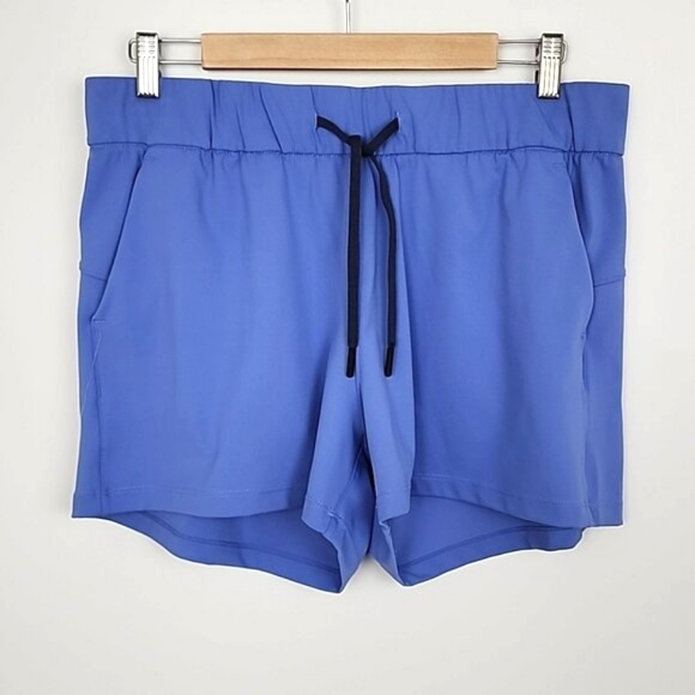 ZYIA Active Women's Blue Athletic Shorts Unlined 3.5" Inseam Pockets Size Large - Picture 1 of 11